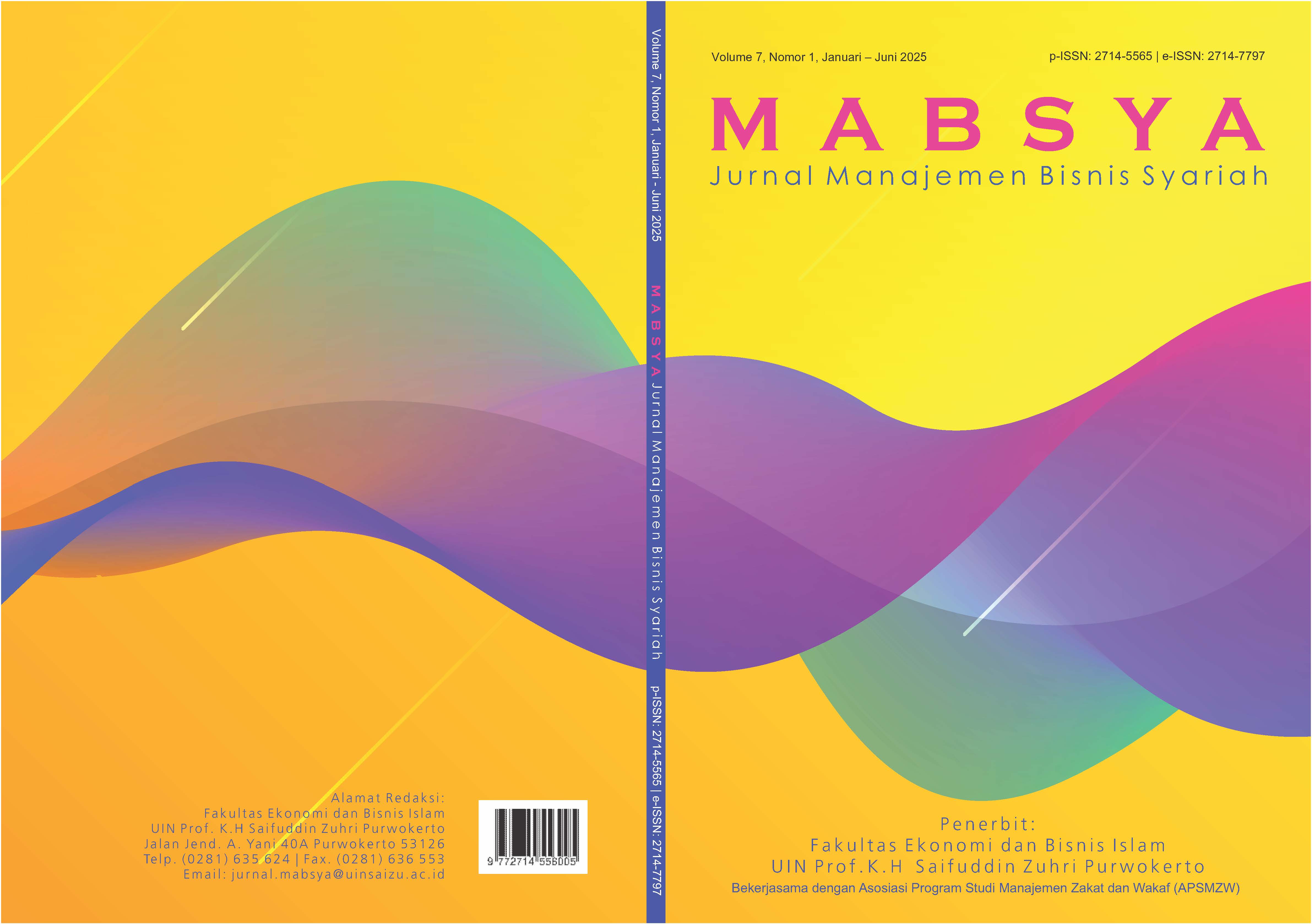 					View Vol. 7 No. 1 (2025): Mabsya: Jurnal Manajemen Bisnis Syariah
				