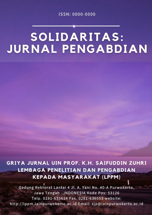                    View Vol. 1 No. 1 (2021): Solidaritas: Jurnal Pengabdian
                
